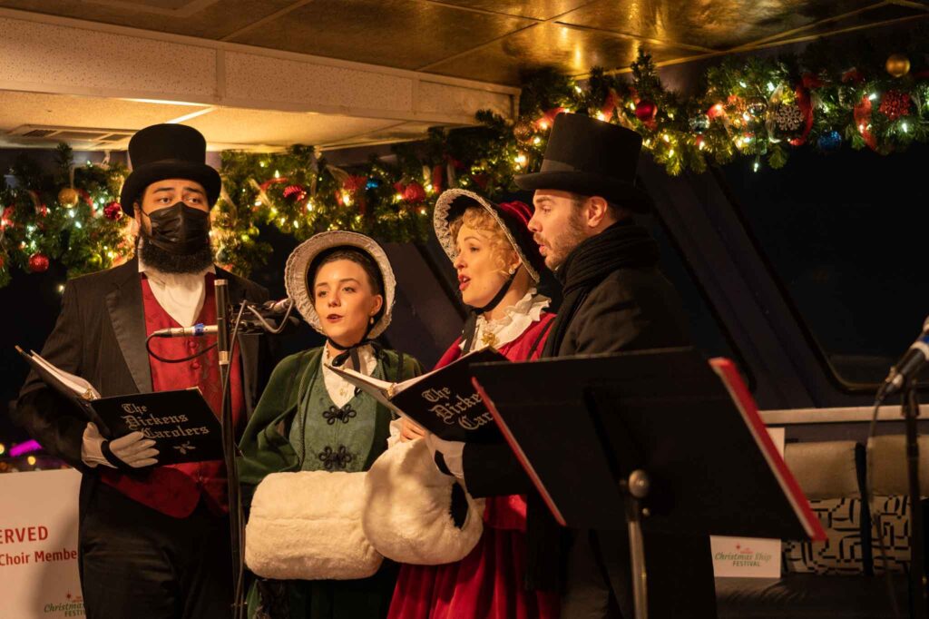 Dickens Carolers on the Argosy Christmas Ship