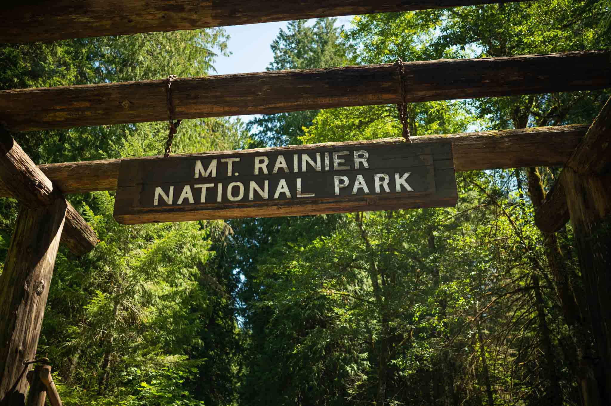 Nisqually entrance to Mount Rainier National Park near Ashford, Washington